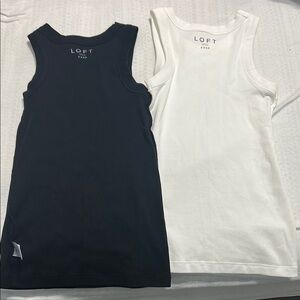 LOFT Sleeveless Tops - Black and White